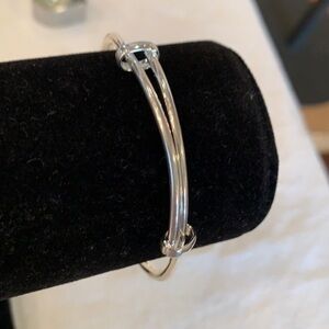 💐5/25 adjustable silver tone simple minimalist bracelet size small